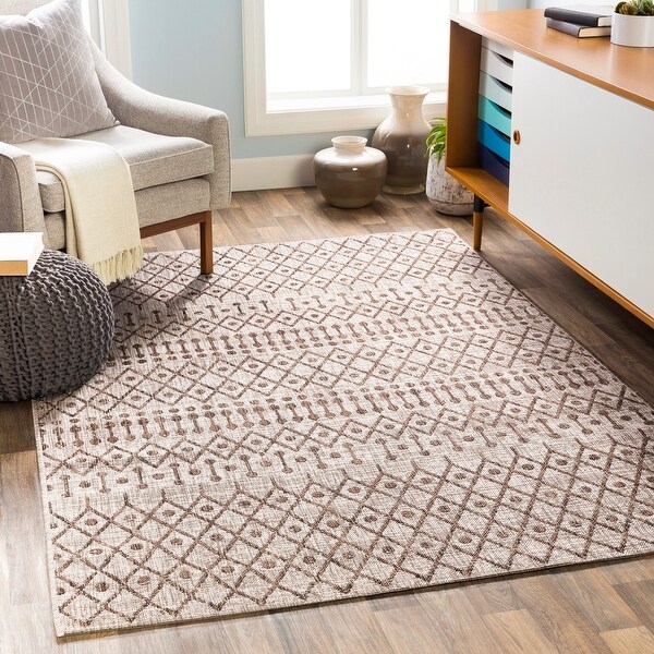 Elpida Indoor/ Outdoor Moroccan Stripe Area Rug. Opens flyout.