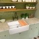 preview thumbnail 1 of 11, Highpoint Collection 36-inch Workstation Fireclay Apron Sink with Accessories - 36" x 19" x 10"