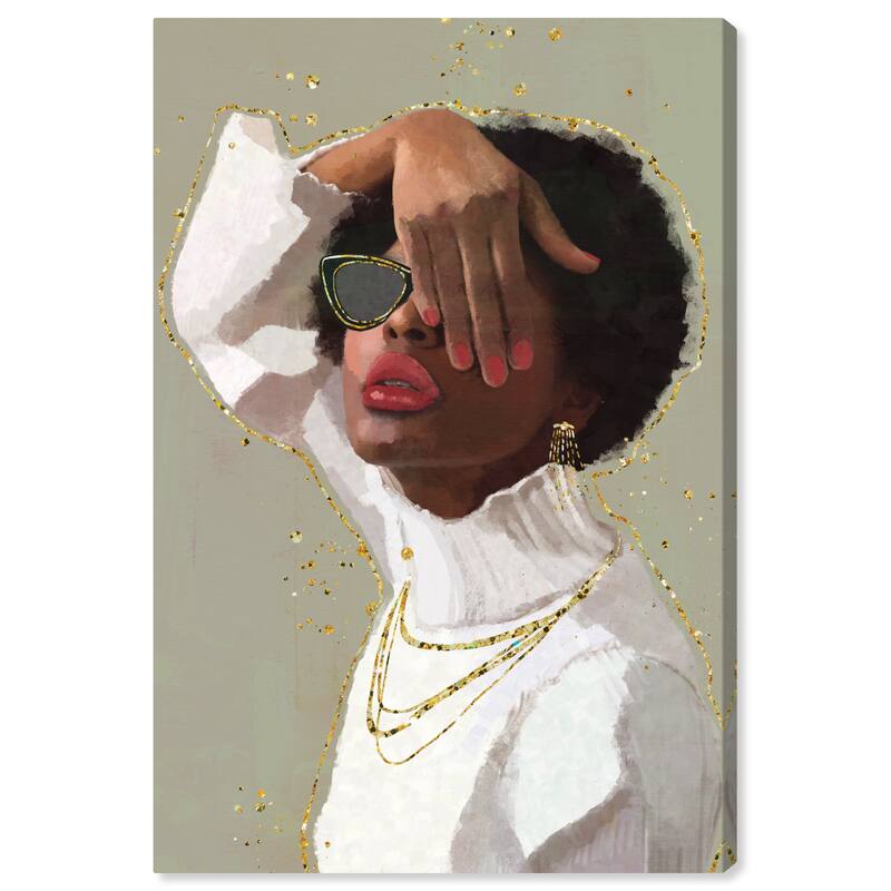 Wynwood Studio Canvas Fashion and Glam Muted Green White and Light Gray Glam Wall Art Canvas Print