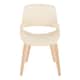 Option Cream Faux Leather/Natural Wood