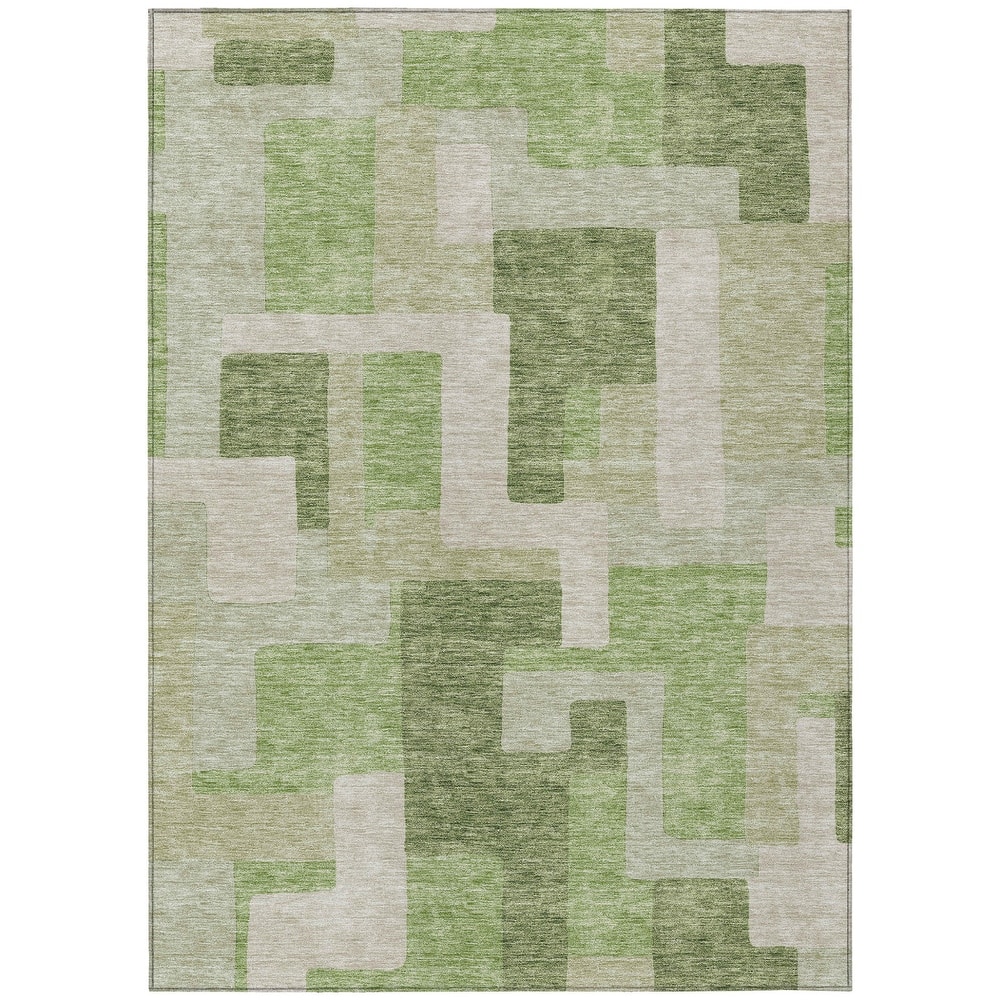 HomeRoots Geometric Transitional Rectangle Outdoor Rug