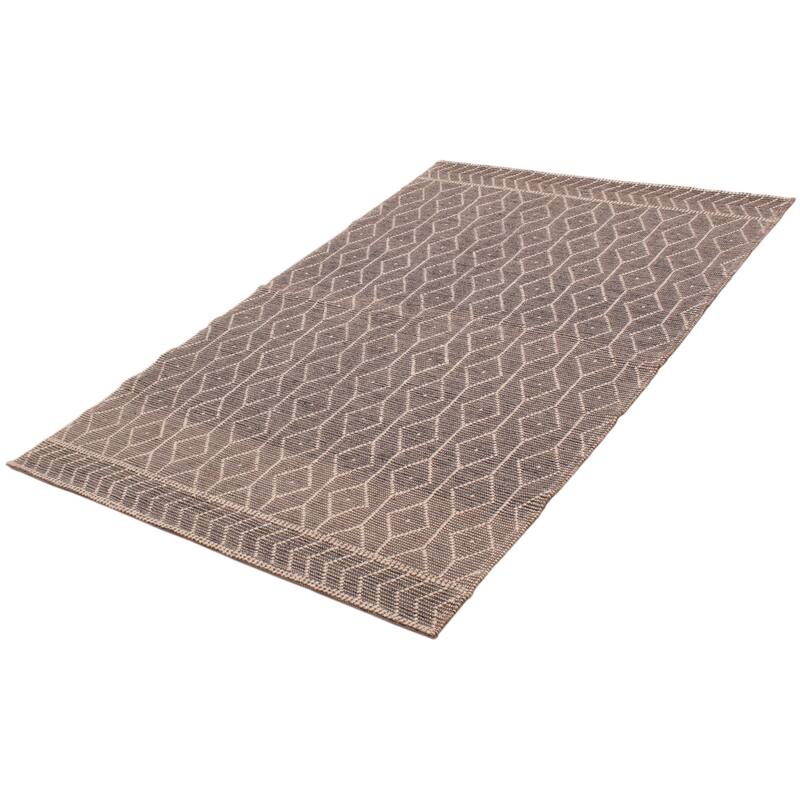 ECARPETGALLERY Braid weave Sienna Grey Wool Rug - 6'0 x 9'2