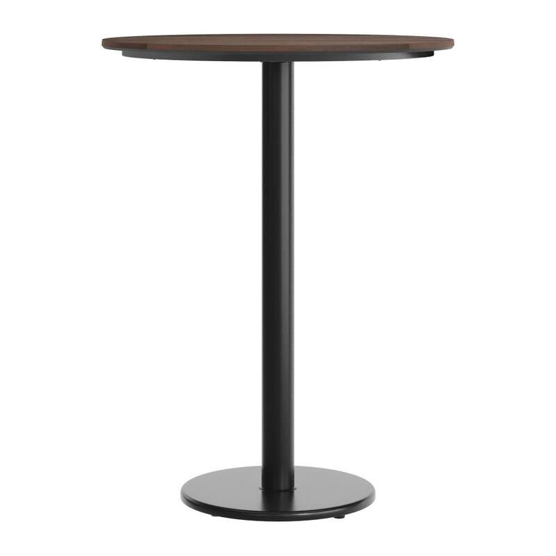 Commercial HPL Tabletop with Bar Height Round Base