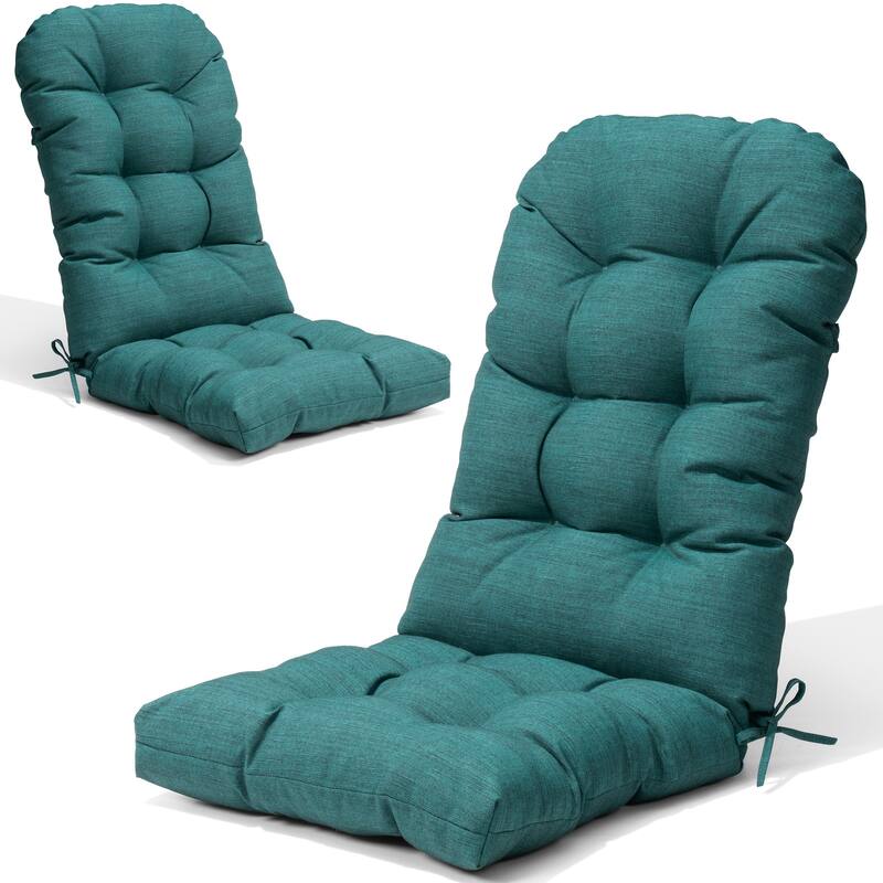 Outdoor Adirondack Chair Cushion Thickened Patio Chair Pad Lounge Rocking Chair Cushion - 2PC - MALACHITE