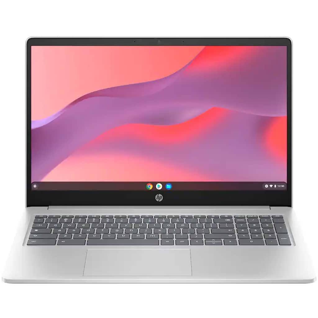 HP - 15.6" Chromebook Laptop - Intel Processor N200 2023 - 8GB Memory - 64GB eMMC - Natural Silver