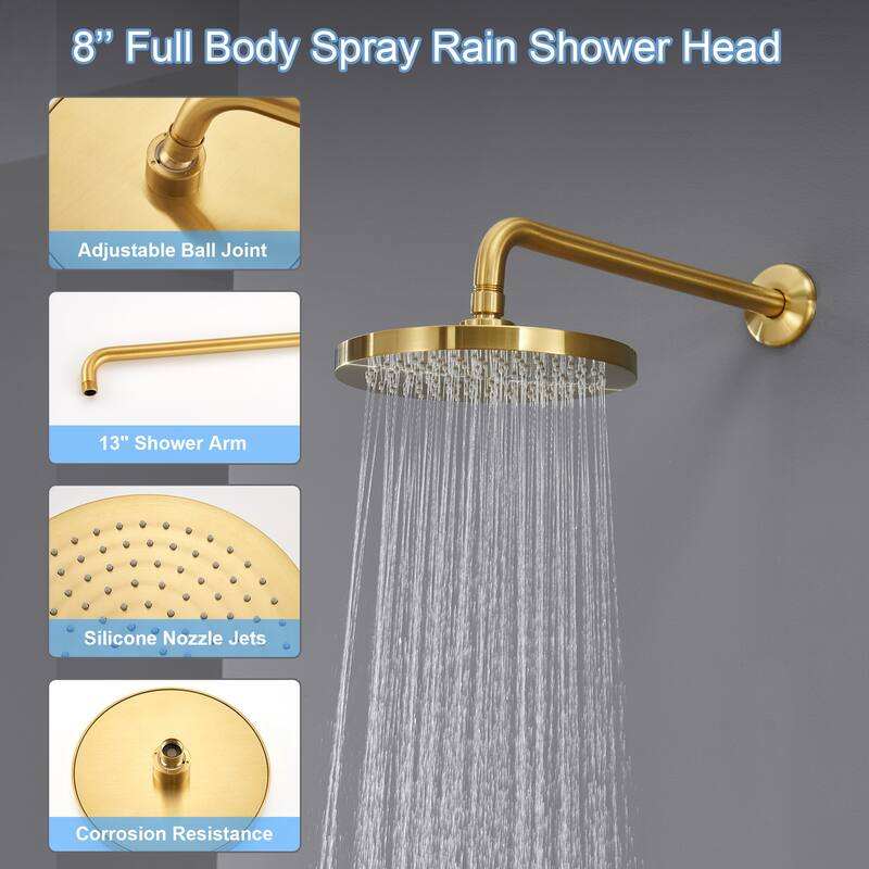 Luxier SS-B02 Single Handle 1-Spray Shower Faucet (Valve Included)