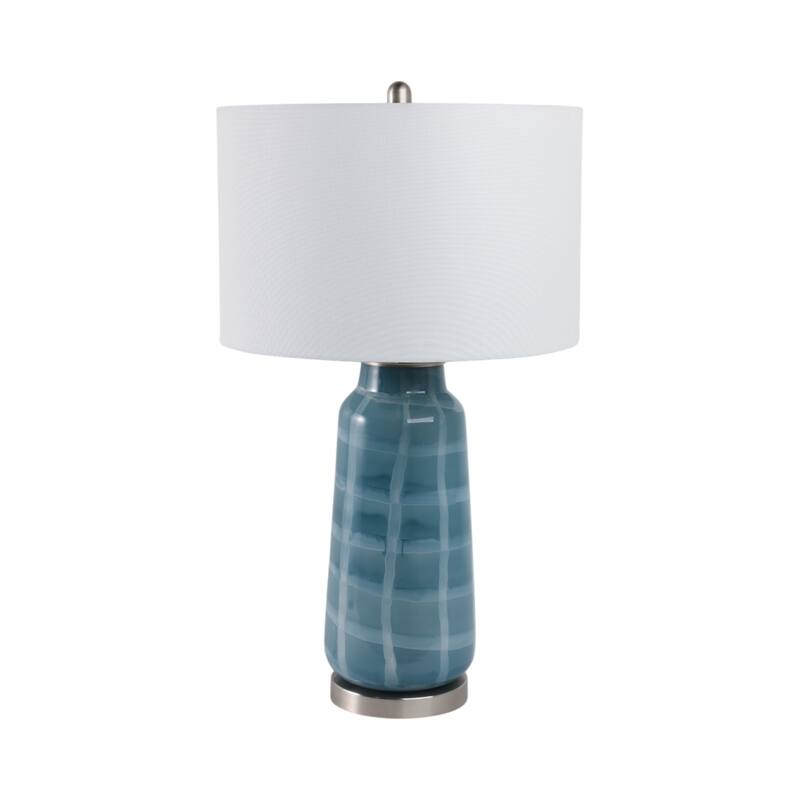 Decorative Pattern Glass Table Lamp - Desk Lighting for Small Areas - 29.0"