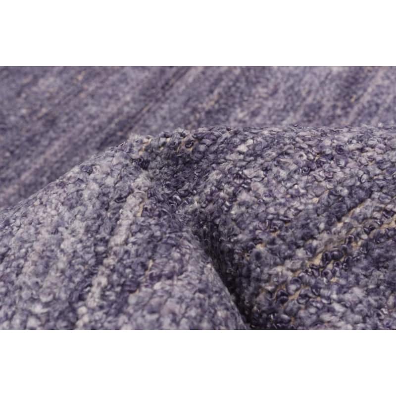 ECARPETGALLERY Hand-knotted Loreto Purple Silk Rug - 5'9 x 9'0