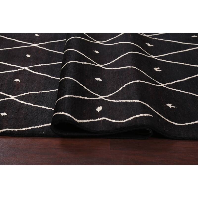Vegetable Dye Trellis Moroccan Living Room Area Rug Wool Hand-knotted - 6'7" x 9'7"