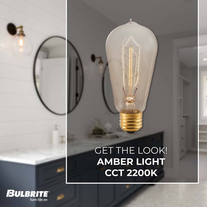 Bulbrite Pack of (4) Dimmable Antique Nostalgic Filament Incandescent Bulb