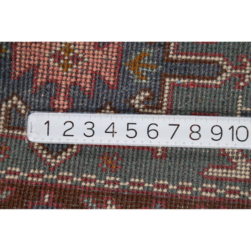 Teal Green Khotan Oriental Runner Rug Hand-Knotted Wool Carpet - 2'6"x 9'9"