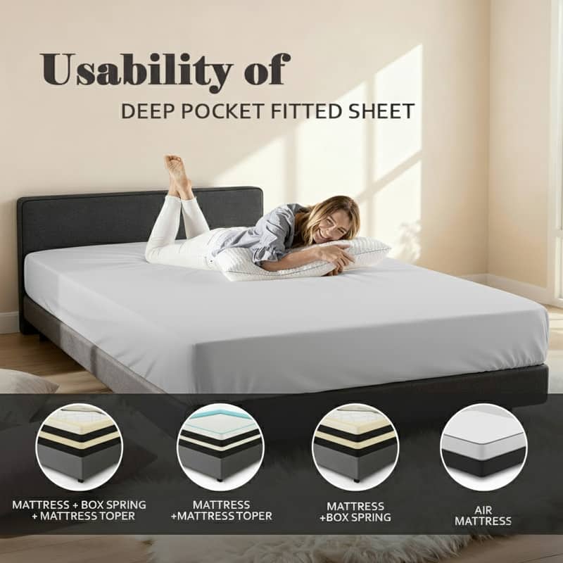 Superior Egyptian Cotton 1000 TC Deep Pocket Sheet Set