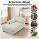 preview thumbnail 58 of 174, 41" W Plush Corduroy Chaise Lounge with Pillows