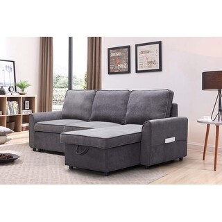 Sectional sofa with two storage pockets