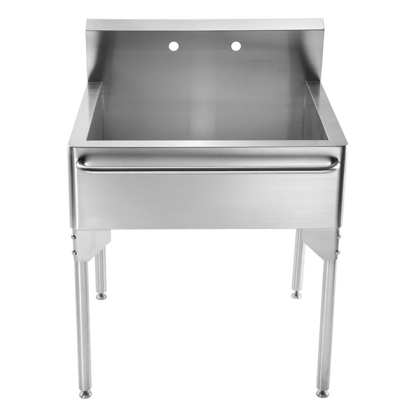 Whitehaus Collection Single Bowl Utility Sink with Towel Bar