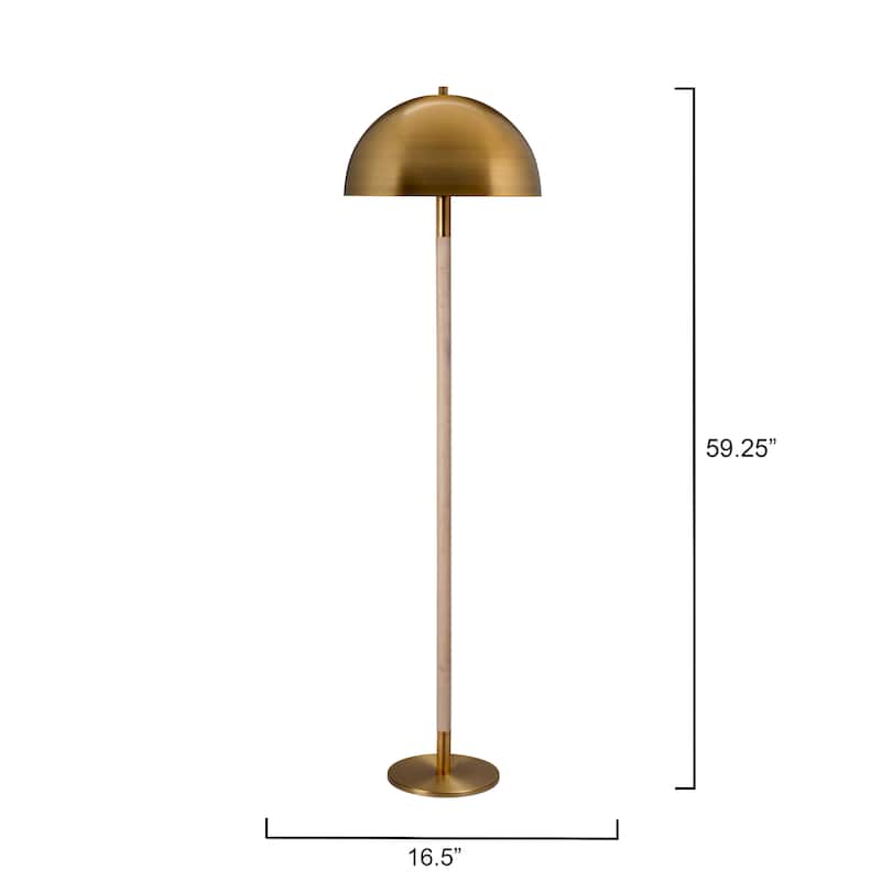Jamie Young Merlin Metal and Wood 1-Light Floor Lamp