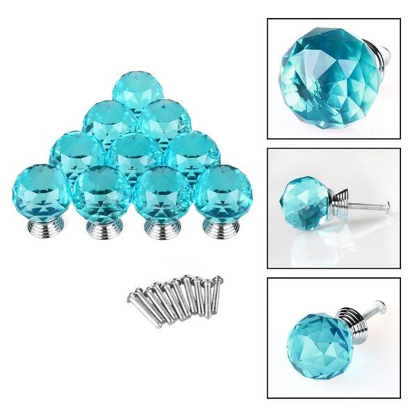 Shop 1 18 Crystal Glass Drawer Knobs Cabinet Pull Handle Round