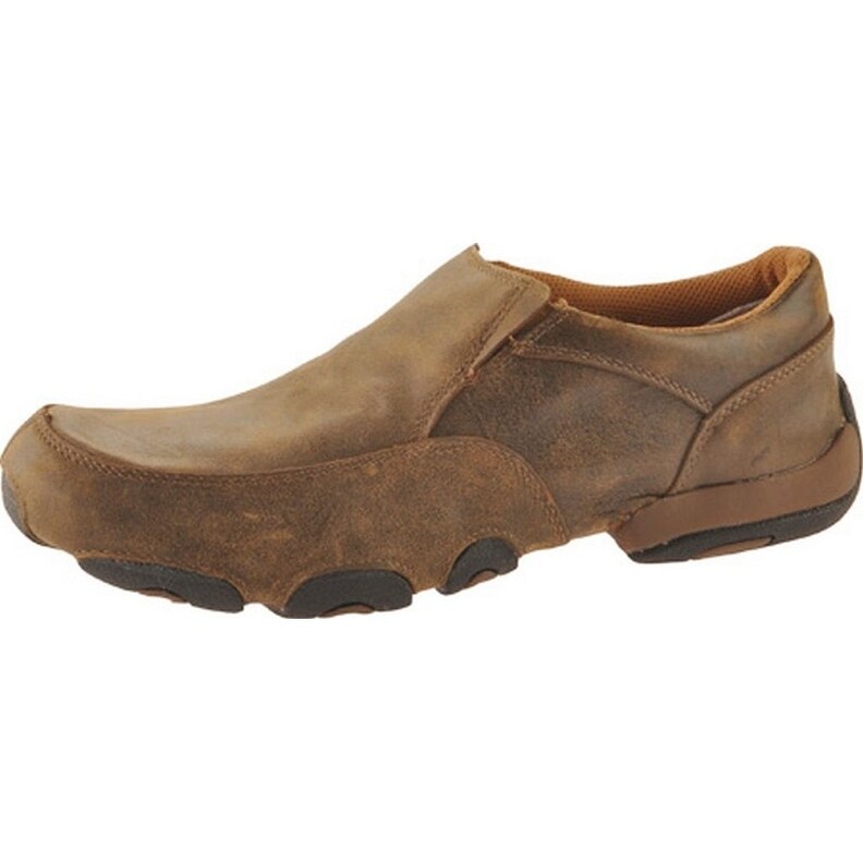 Shop Twisted X Casual Shoes Mens Leather Driving Moccasin Bomber