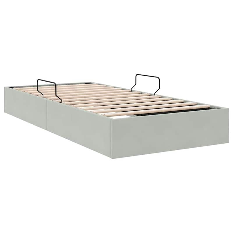 vidaXL Storage Bed with Mattress in Velvet