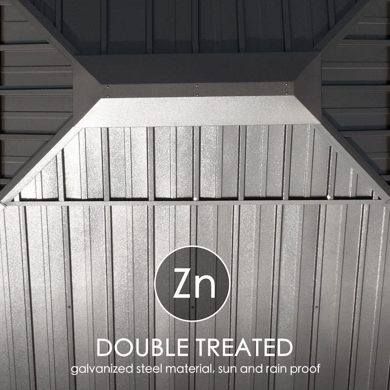 Kozyard Apollo Wood-look Aluminum Hardtop Gazebo
