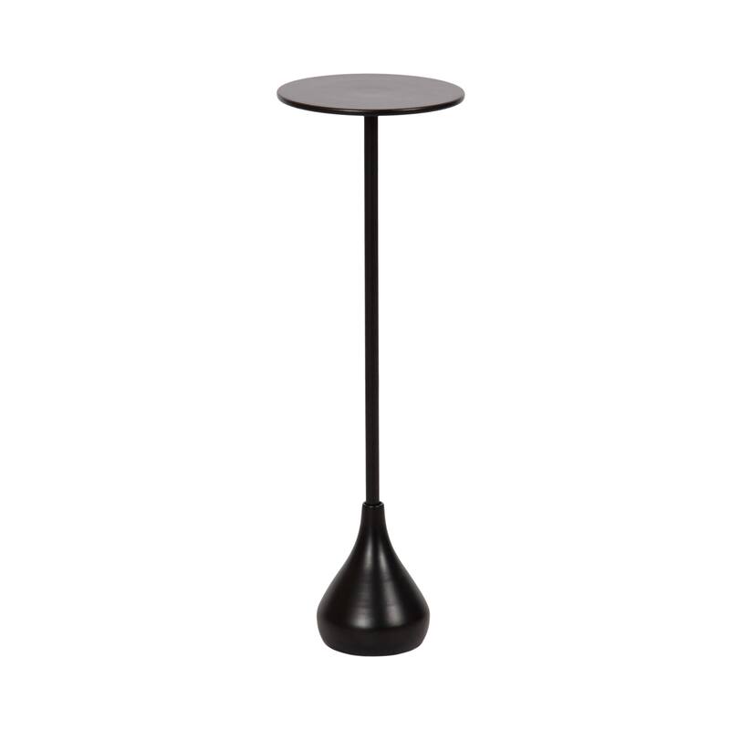 Kate and Laurel Hersi Metal Drink Table - 7x7x20 - Black