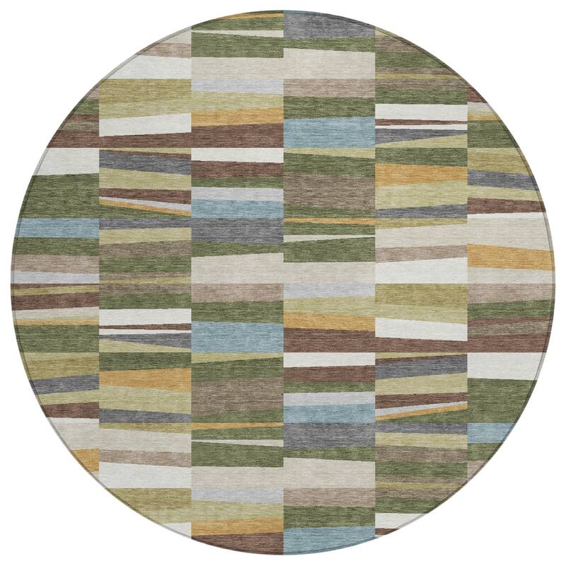 Machine Washable Indoor/ Outdoor Modern Antonito Chantille Rug