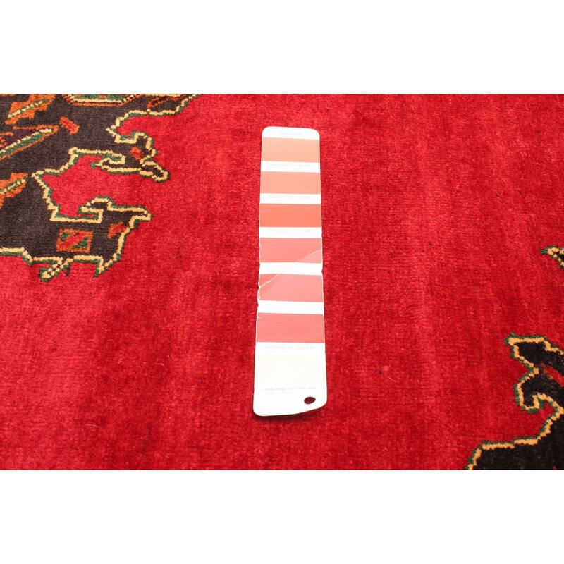 ECARPETGALLERY Hand-knotted Teimani Red Wool Rug - 3'8 x 6'4