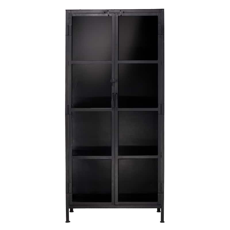 Jamie Young Chauncey Wide Curio Bar Iron Cabinet