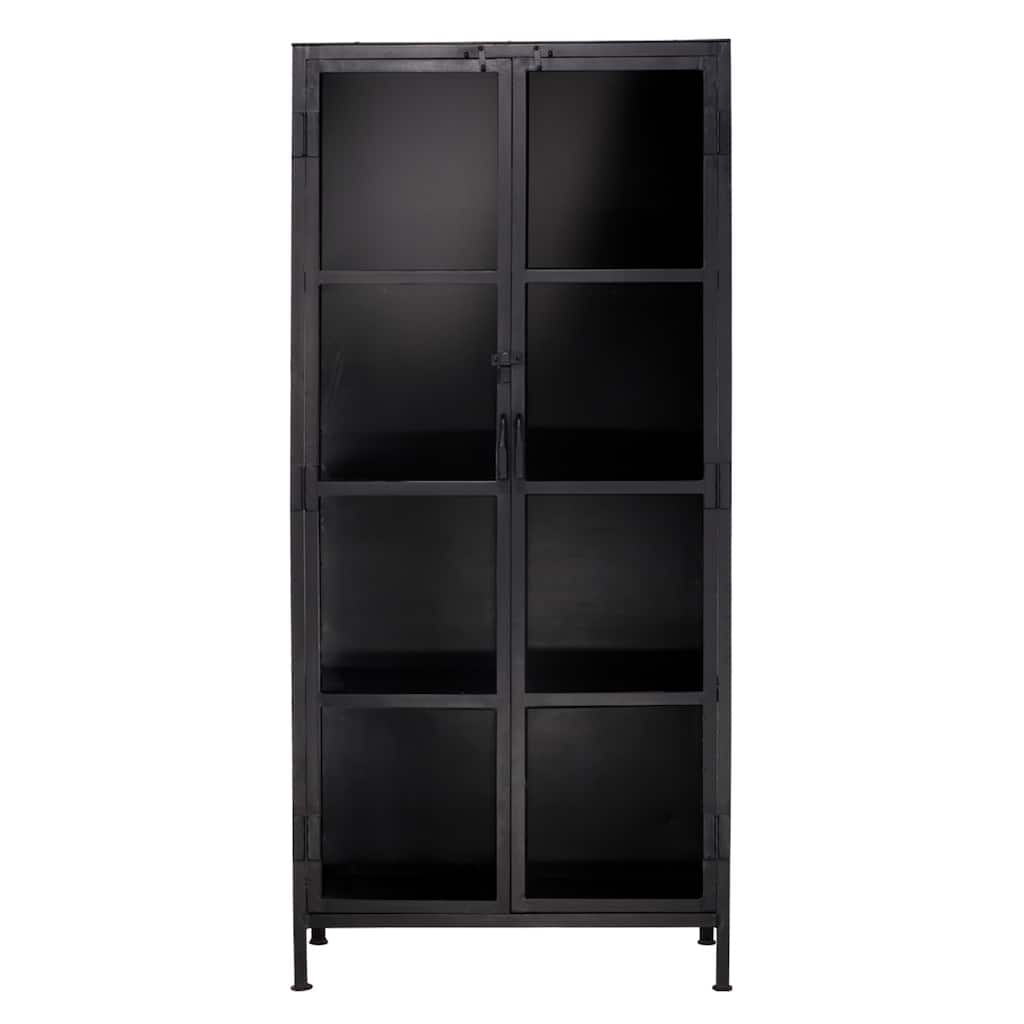 Jamie Young Chauncey Wide Curio Bar Iron Cabinet