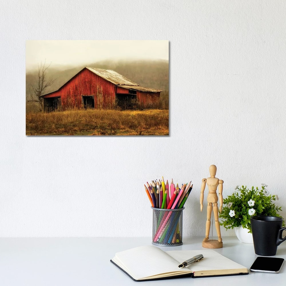 iCanvas "Skylight Barn in the Fog" by Andy Amos Canvas Print