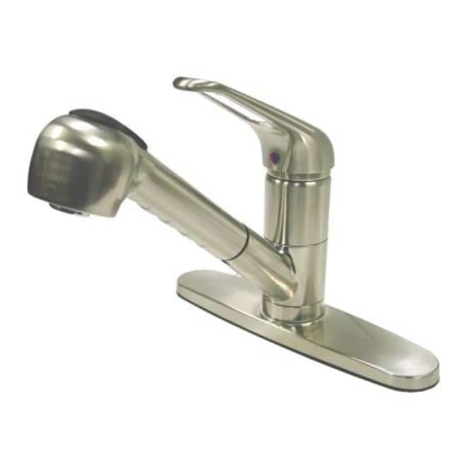Kingston Brass Legacy Kitchen Faucet with Deck Plate and Metal Lever