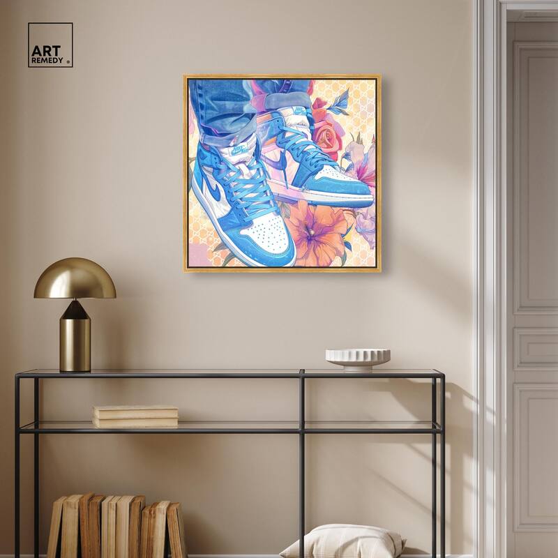 Sneakers in Bloom Canvas by Art Remedy