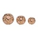 preview thumbnail 22 of 26, Sagebrook Home Gold Accented Abstract Modern Coastal Decorative Orbs Set of 3 6" x 6" x 6" - Pink