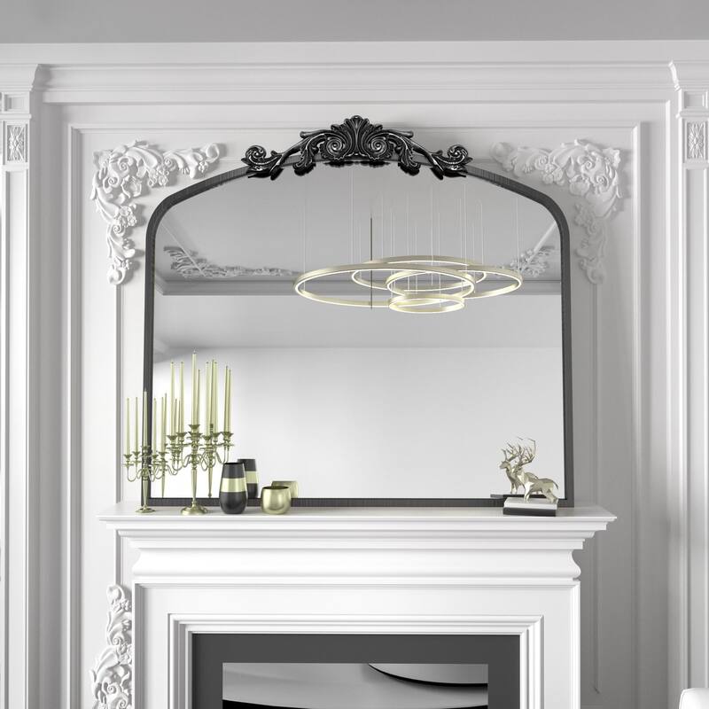 Arched Vintage Mirror Traditional Baroque Style Wall Mirror