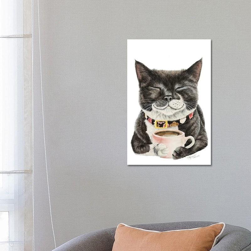 iCanvas "Purrfect Morning" by Holly Simental Canvas Print - 26x18x1.5
