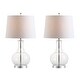 preview thumbnail 18 of 35, Edward 25" Glass LED Table Lamp, Mercury Silver/Brass Gold (Set of 2) by JONATHAN Y