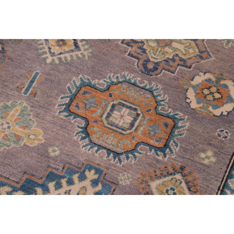 Rustic Kazak Adriel Gray/Natural Wool Rug - 8'3'' x 10'1''