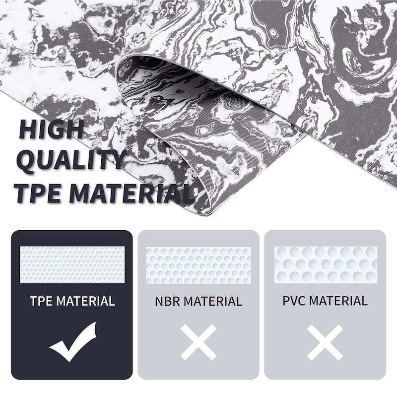 72x24" Extra Thick TPE Yoga Mat,Non-Slip Professional for Pilates Home