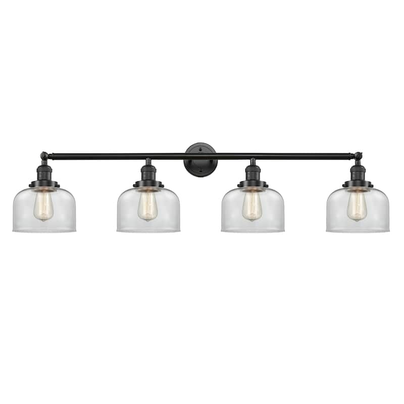Innovations Lighting Large Bell 4 Light 45" Wide Bathroom Vanity Light - Oil Rubbed Bronze / Clear