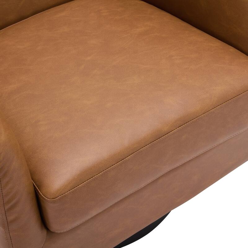 Round Barrel Armchair 360-Degree Swivel Accent Chairs