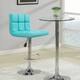 Bar Stools Adjustable Armless Swivel PU Leather Barstools Set of 2
