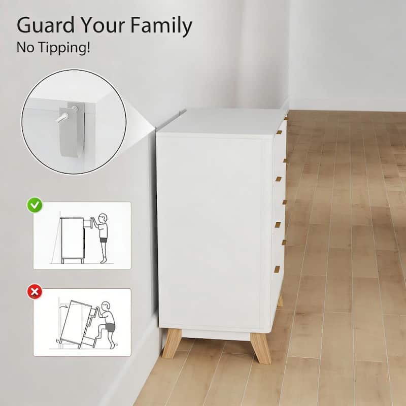 4 Drawers/6 Drawers Dresser for Bedroom, Closet Double Dresser Chest of Drawers