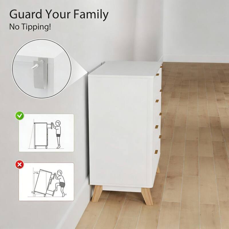 Contemporary Style Closet Dresser, 4 Drawer Double Dresser for Your Home