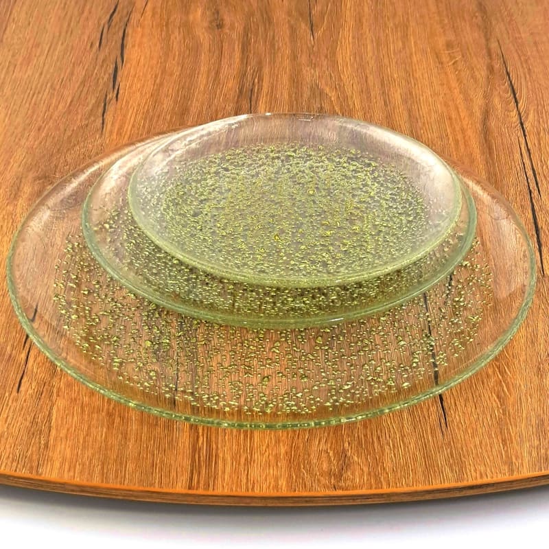 ISLA 12PC Dinner Plate Set - 11" - Clear/Gold