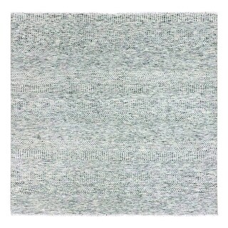 Hand Knotted Grey Modern and Contemporary with Wool Oriental Rug (6' x ...