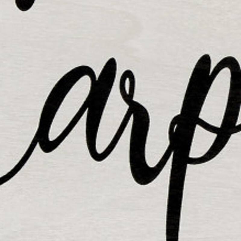 HomeRoots 14" Gray And Black Carpe Diem Round Serving Tray With Handles - 13.75 in. x 1.65 in. x 13.75 in.