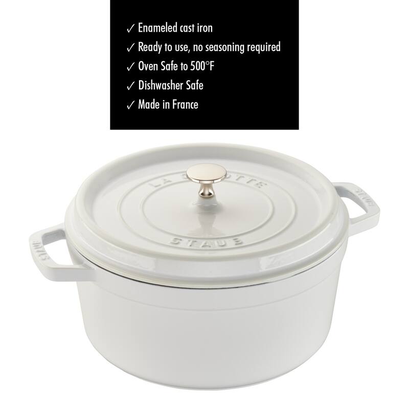 STAUB Cast Iron 5.5-qt Round Cocotte