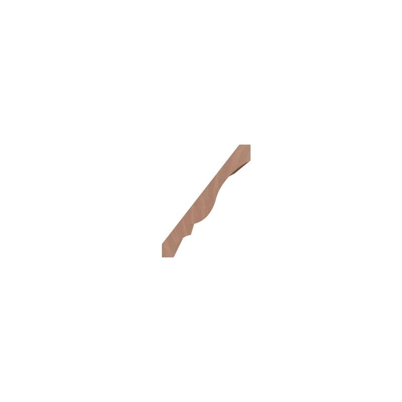 WM48: 3-1/3-in H x 2-2/3-in P x 4-1/4-in F x 96-in L Americraft Solid Hardwood Stain Grade Crown Moulding