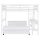 preview thumbnail 9 of 34, Pine Wood Bunk Bed with Desk and Drawers, Movable Lower Bed, Full-Length Guardrail