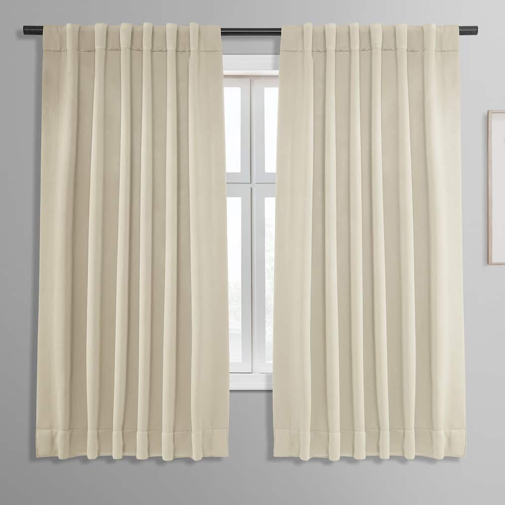 Exclusive Fabrics Room Darkening Curtain Panel Pair 63 inches (2 Panels) - 50 x 63